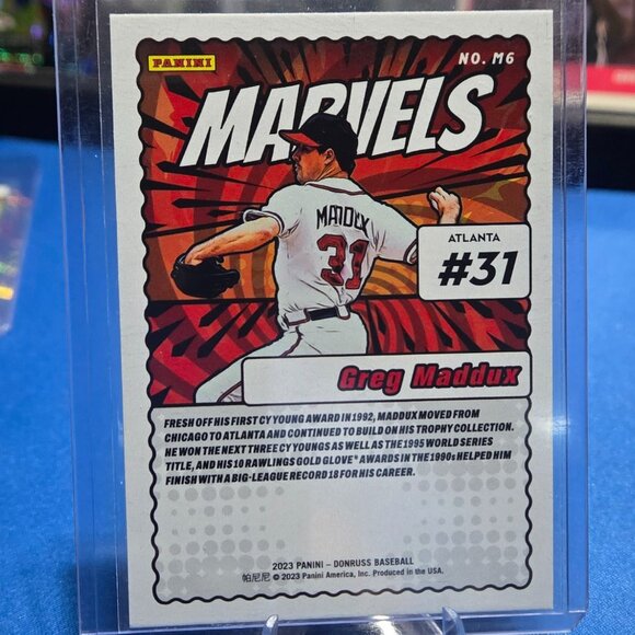 2023 Panini Donruss Marvels #M6 Greg Maddux (HOF) Vector - Picture 2 of 2